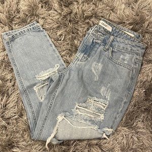 Cello Ultra Distressed Mom Jeans